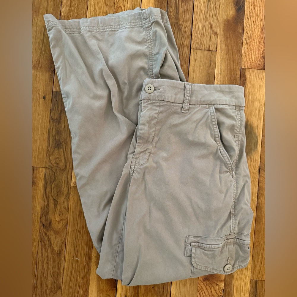 American Eagle Outfitters Mid Rise Tan Wide Leg Pants